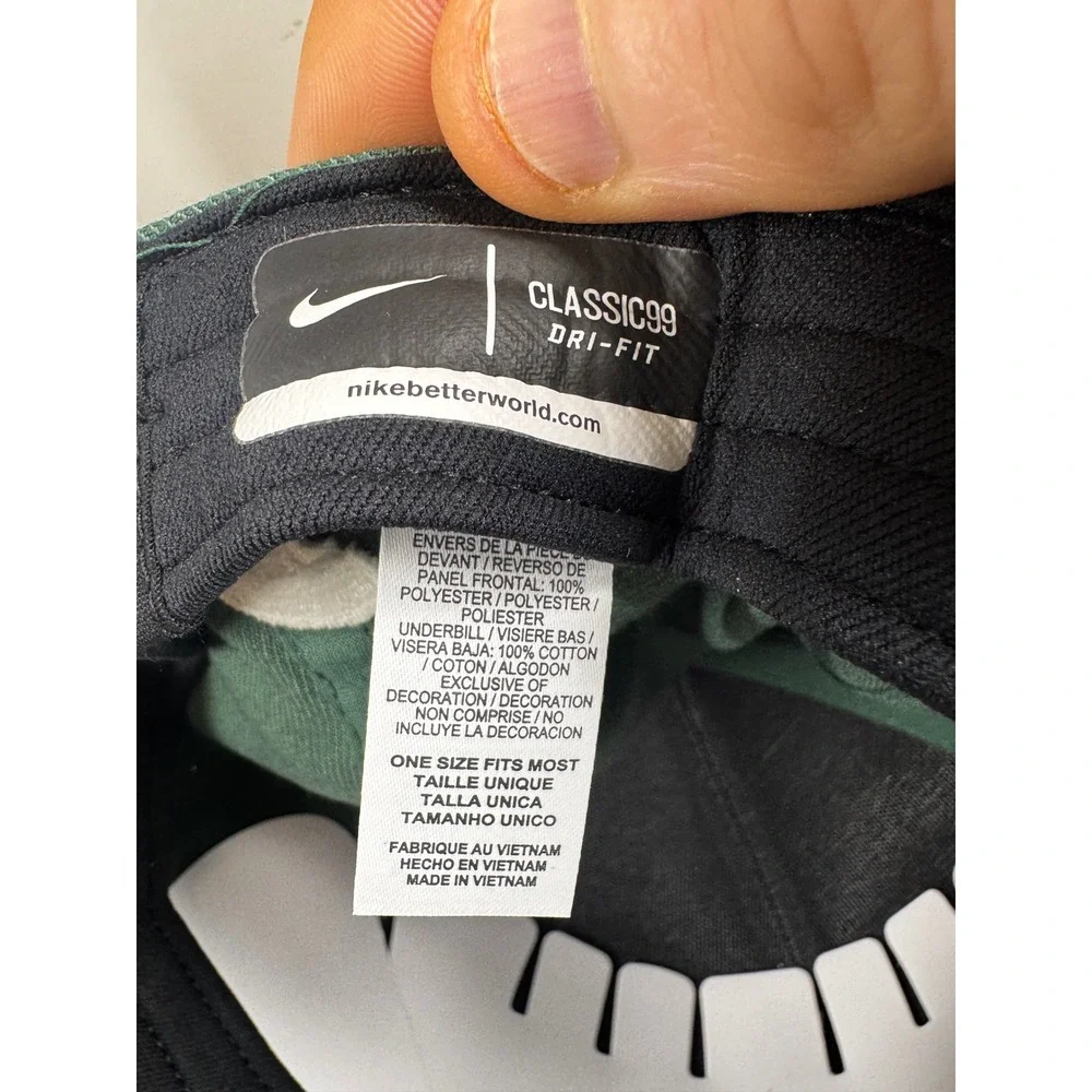 Nike‎ Michigan State Spartans Verbiage Swoosh Flex DNA Green Classic 99 Hat